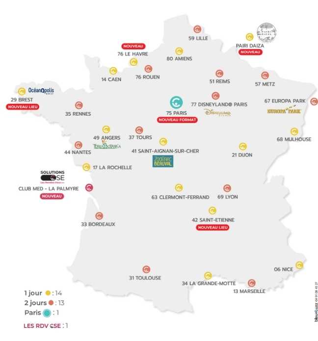 Carte salons Carte des salons